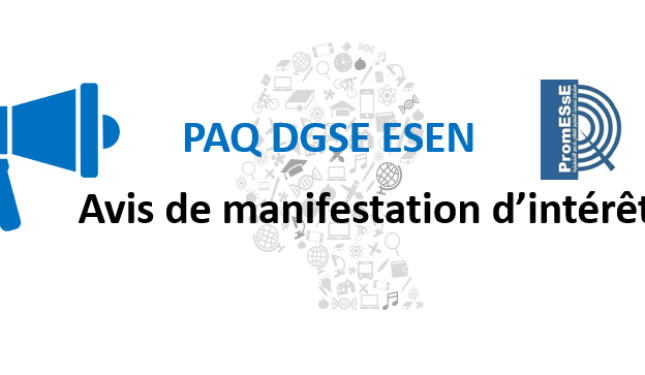 PAQ-DGSE | Avis de manifestation d'intérêt N° 01/2022 (Consultant expert individuel en rédaction d'articles scientifiques)
